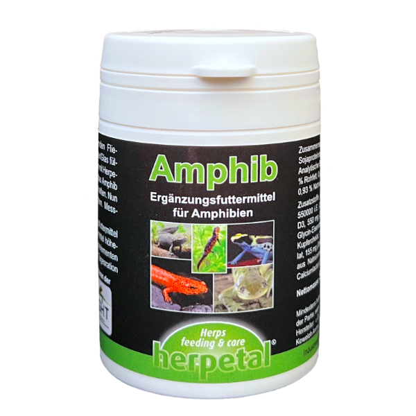Herpetal Amphib 50g Ergänzungsfutter Amphibien Vitamin Mineral Bestäubung