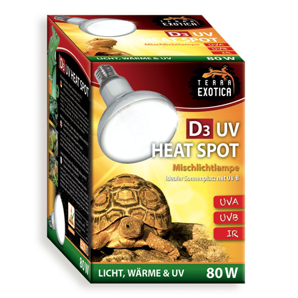 D3 UV Heat Spot 80–125W UV-B UV-A Mischlichtlampe Terrarium Wärmelampe Reptilien - Produktbild 2